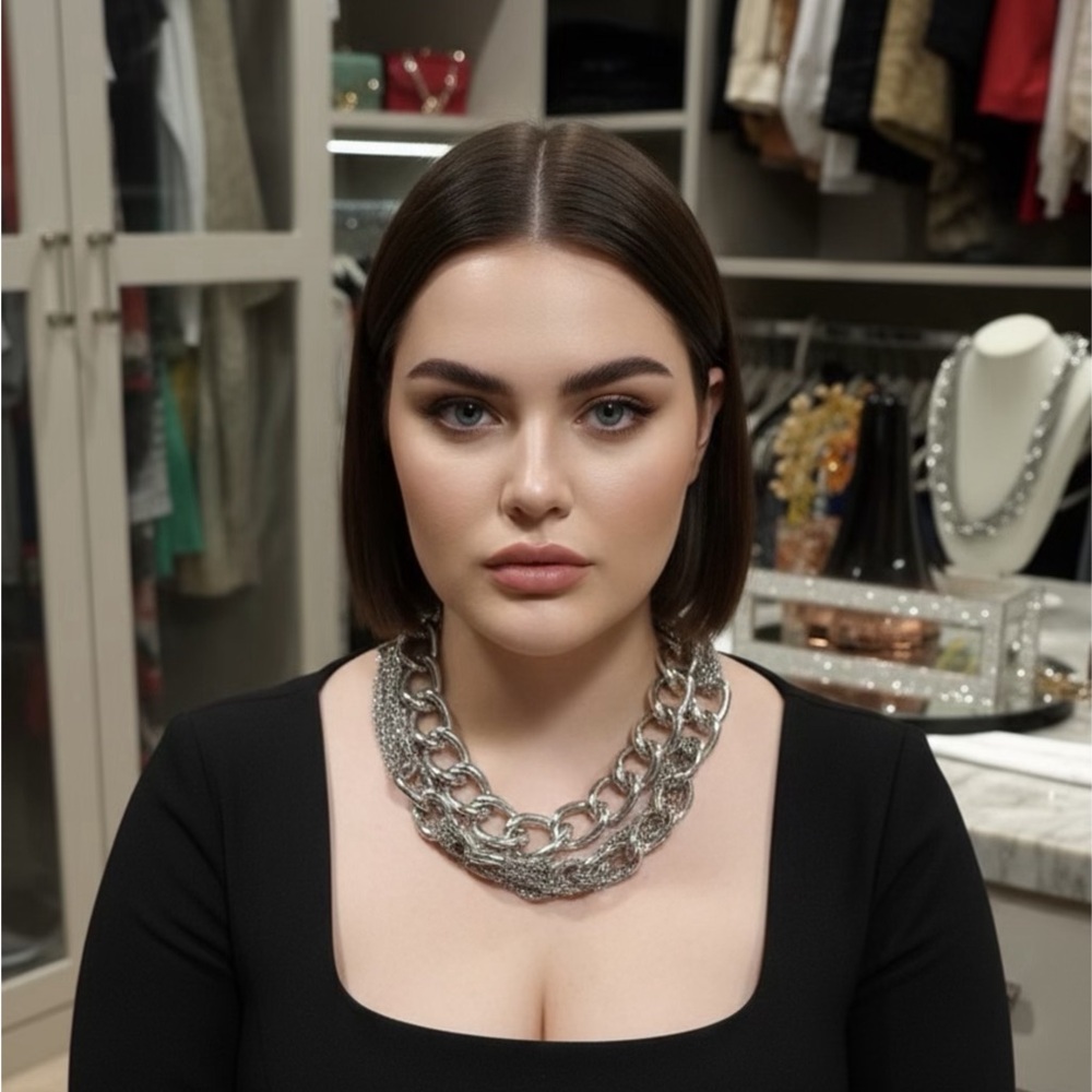 Heavy Silver Chain Necklace